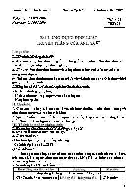 Giáo án Vật lý Lớp 7 - Tuần 3 - Năm học 2016-2017